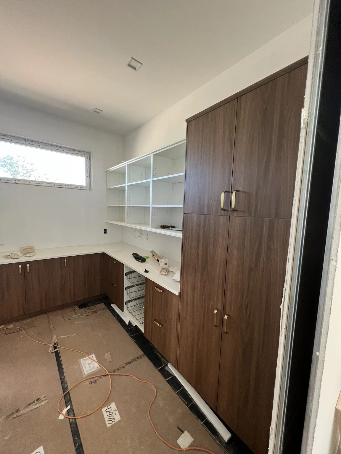 Two-Tone Walnut & White Kitchen — photo 1