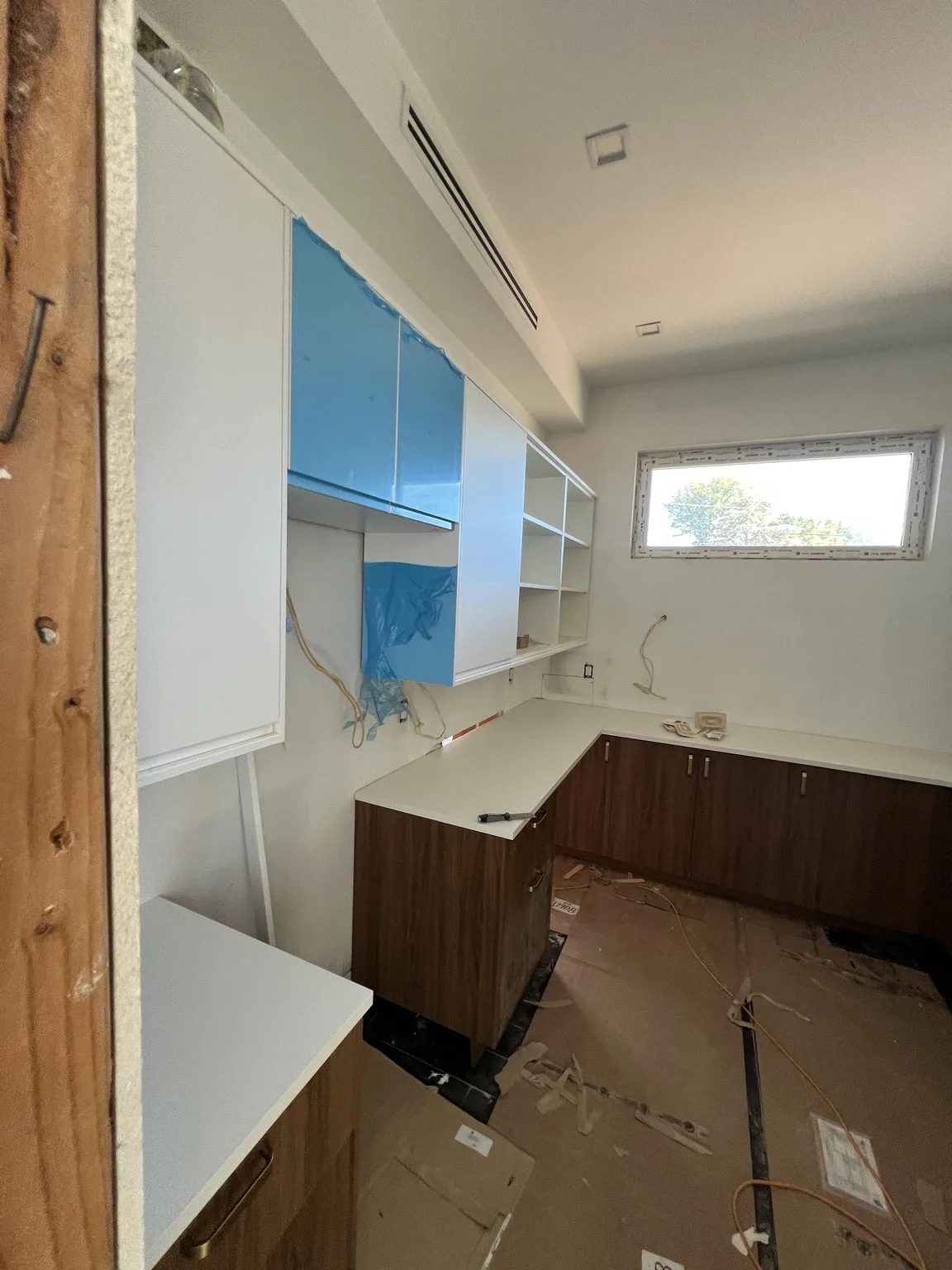 Two-Tone Walnut & White Kitchen
